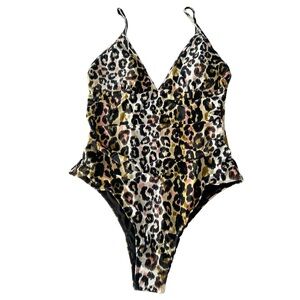 💕 Angerella Leopard Print One Piece Swim Suit New Package Size Extra Large